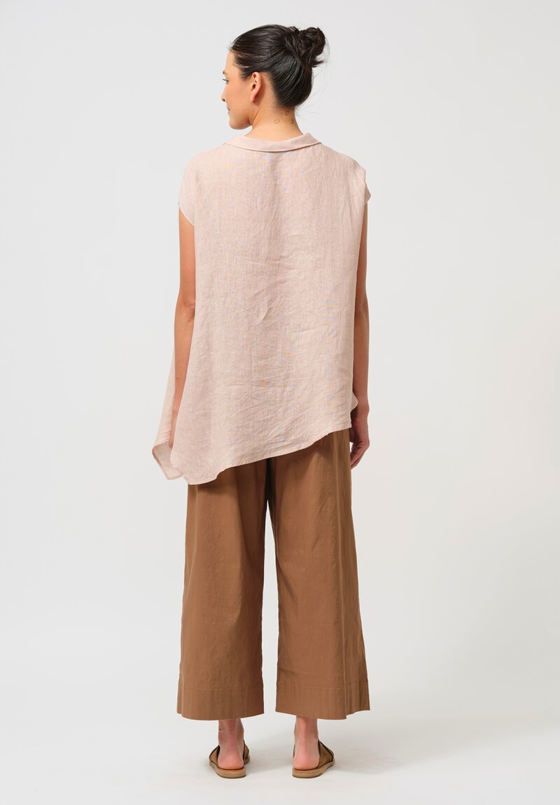 Peter O. Mahler Pleated Stretch Culottes in Camel Brown