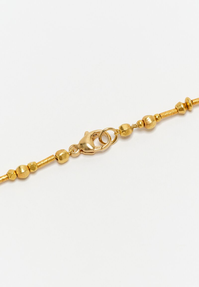 Greig Porter 18K Brushed, Hammered & Polished Gold Necklace