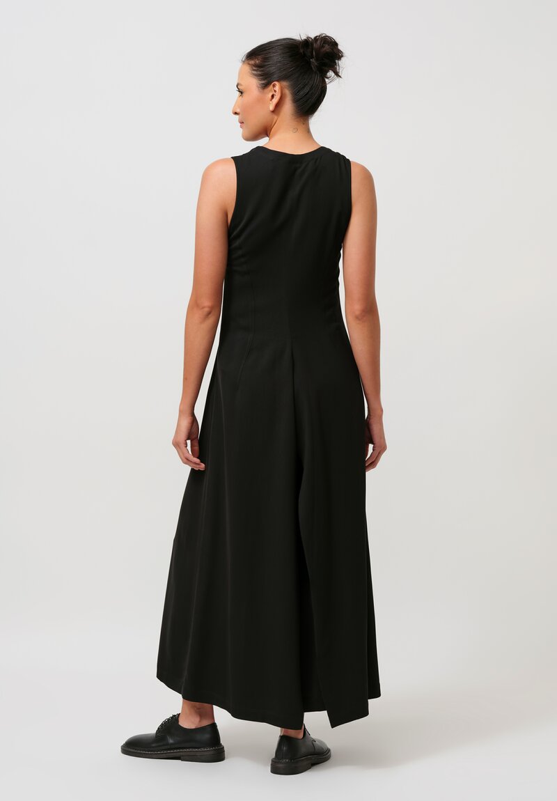 Isabel Benenato Zip-Front Duster Vest in Black