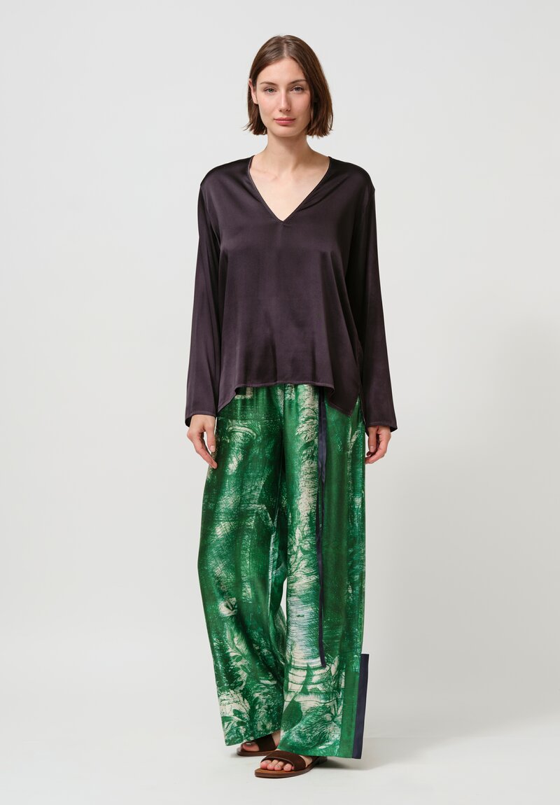 Otzio Silk Manuela Pants in Roman Green