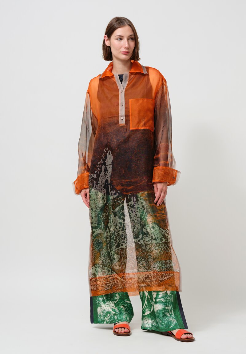 Otzio Silk Manuela Pants in Roman Green