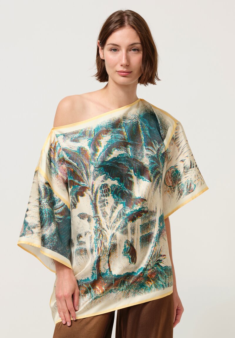 Ōtzĭo Silk Augusto Top in Oristano Blue