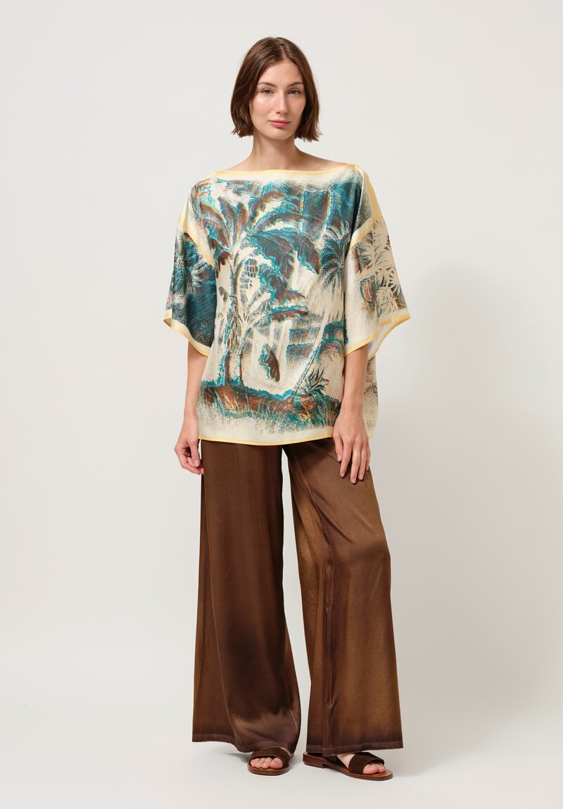 Ōtzĭo Silk Augusto Top in Oristano Blue