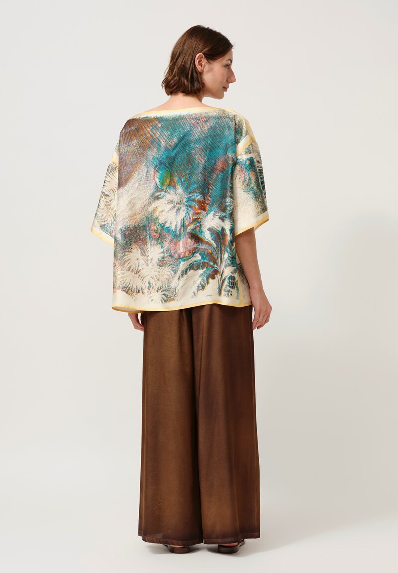 Ōtzĭo Silk Augusto Top in Oristano Blue