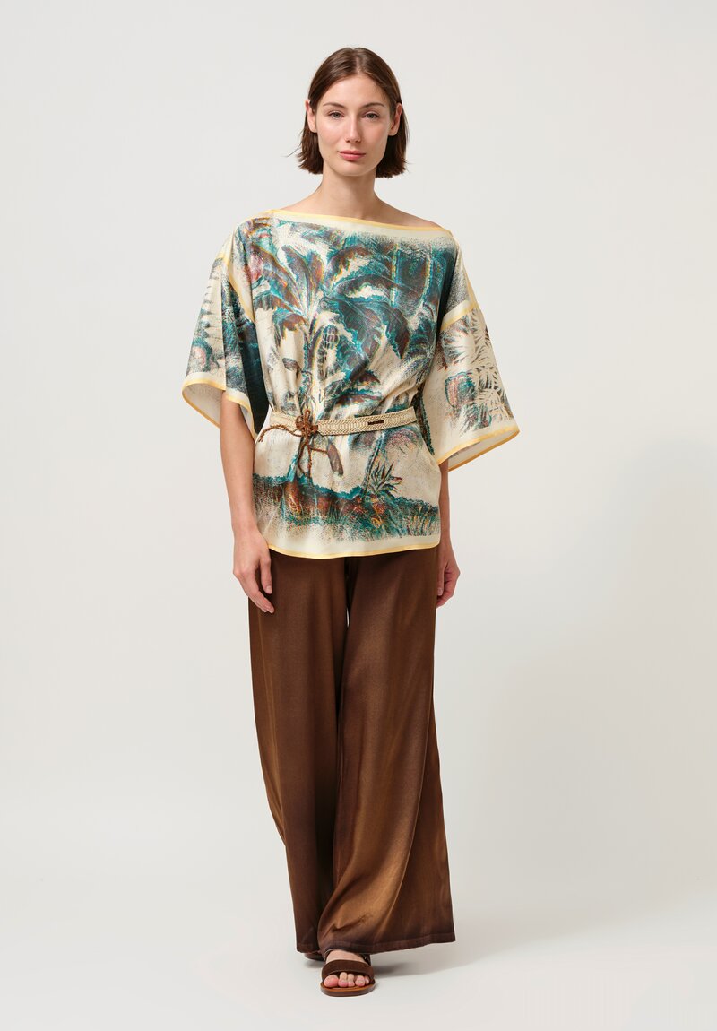 Ōtzĭo Silk Augusto Top in Oristano Blue