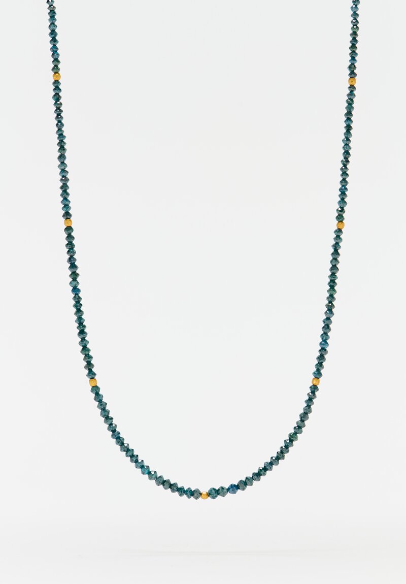 Greig Porter 18K Dots & Blue Diamonds Necklace 16.75"