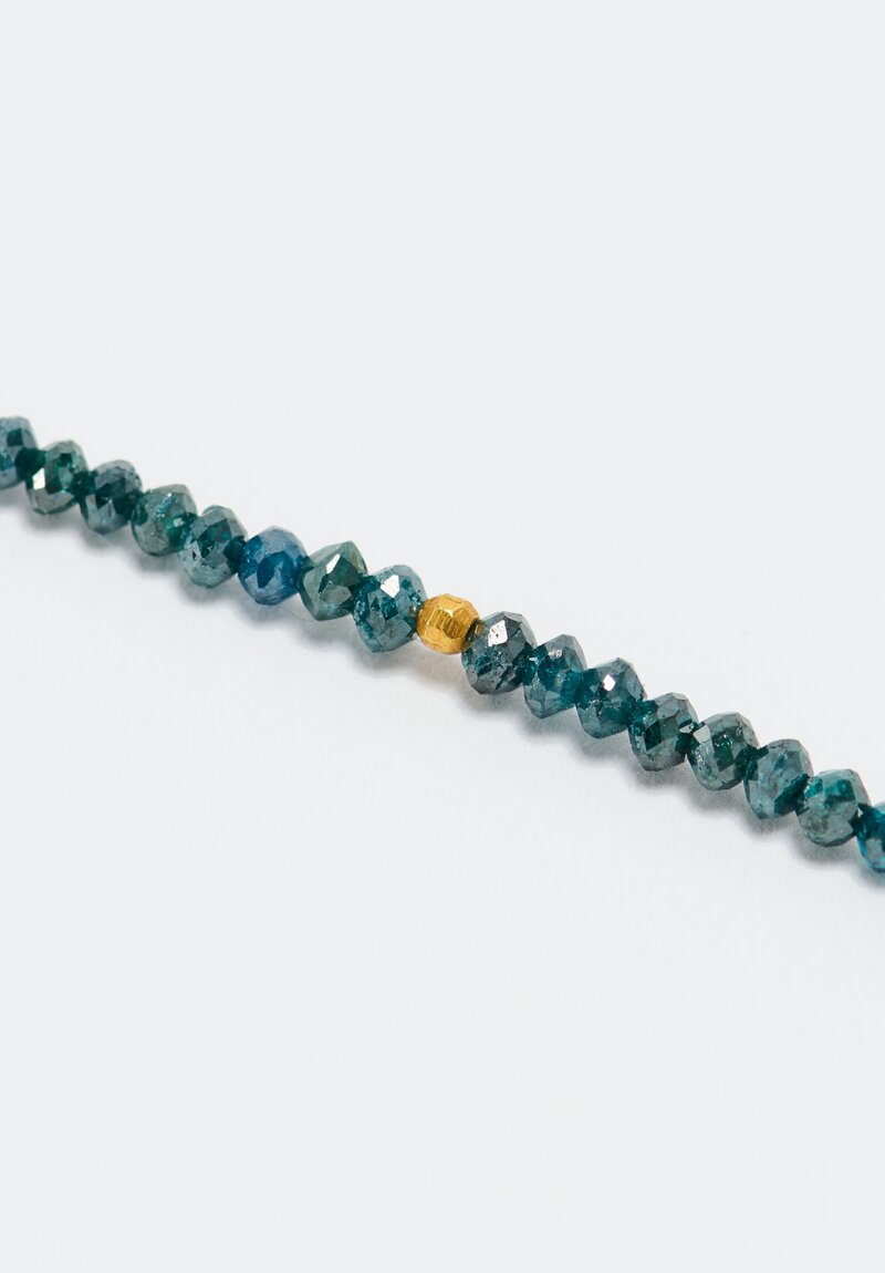 Greig Porter 18K Dots & Blue Diamonds Necklace 16.75"