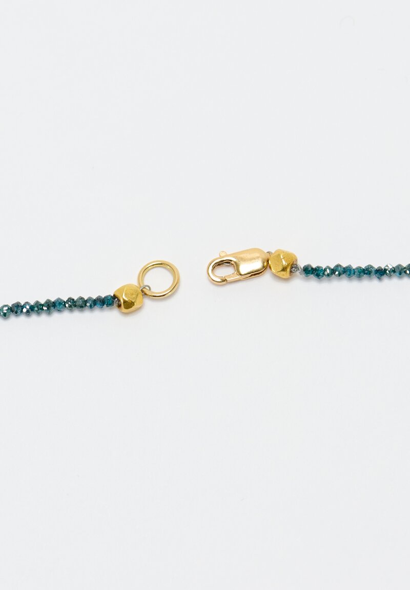 Greig Porter 18K Dots & Blue Diamonds Necklace 16.75"