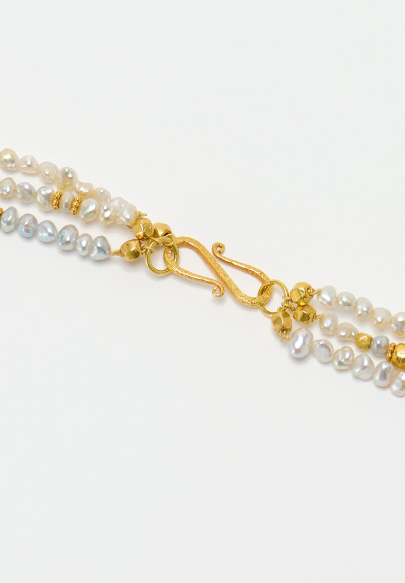 Greig Porter 18K Keshi Pearl 3-Strand Necklace
