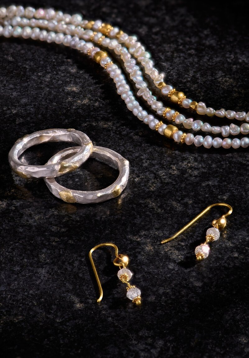 Greig Porter 18K Keshi Pearl 3-Strand Necklace