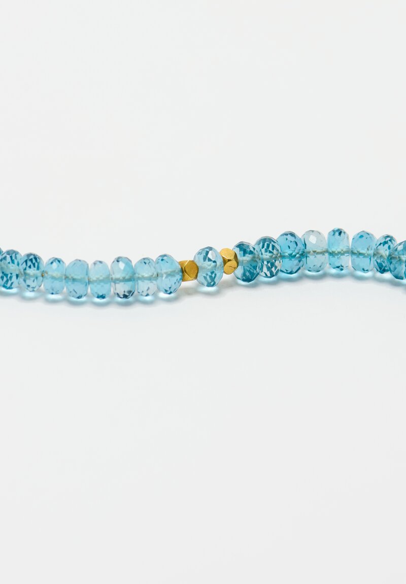 Greig Porter 18k Faceted Dot & London Blue Topaz Necklace