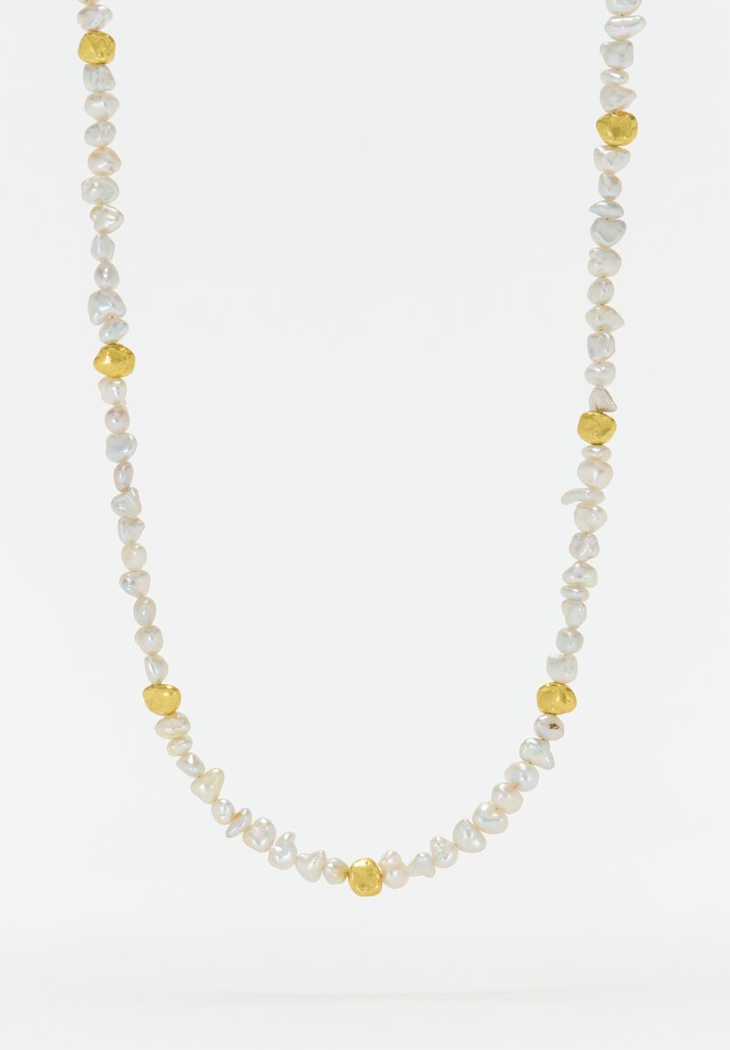 Greig Porter 18k Nuggets & Keshi Pearls Necklace