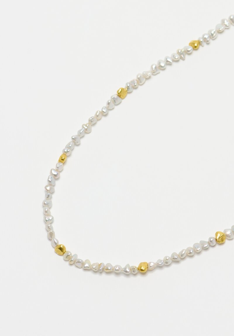 Greig Porter 18k Nuggets & Keshi Pearls Necklace