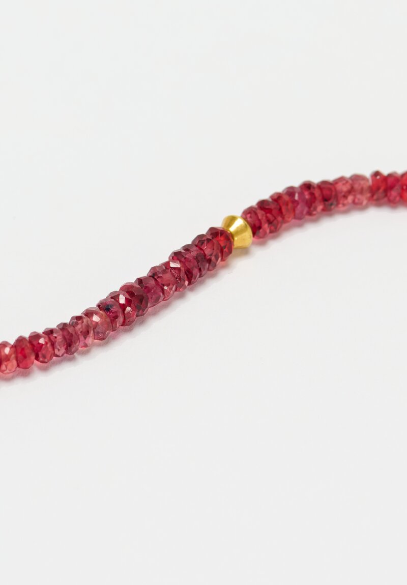 Greig Porter 18k Conic Bead & Red Sapphire Necklace