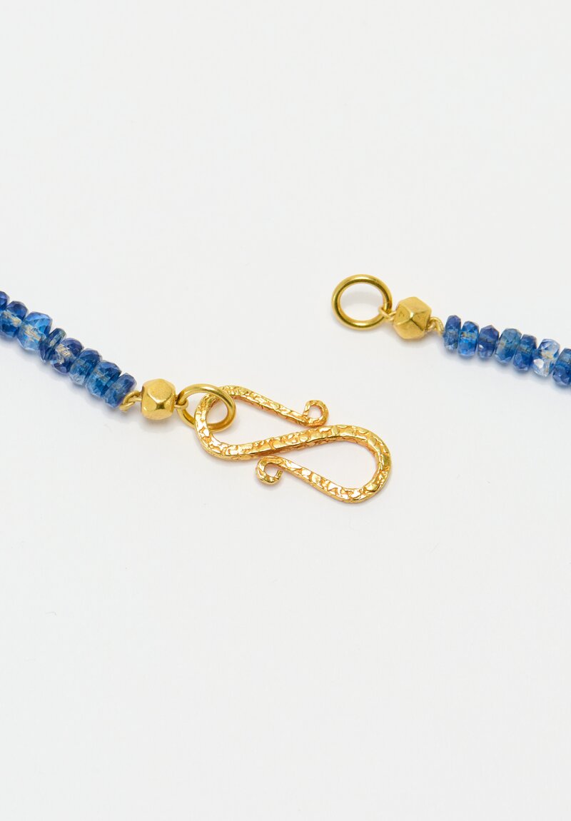 Greig Porter 18k Faceted Dot & Blue Sapphire Necklace