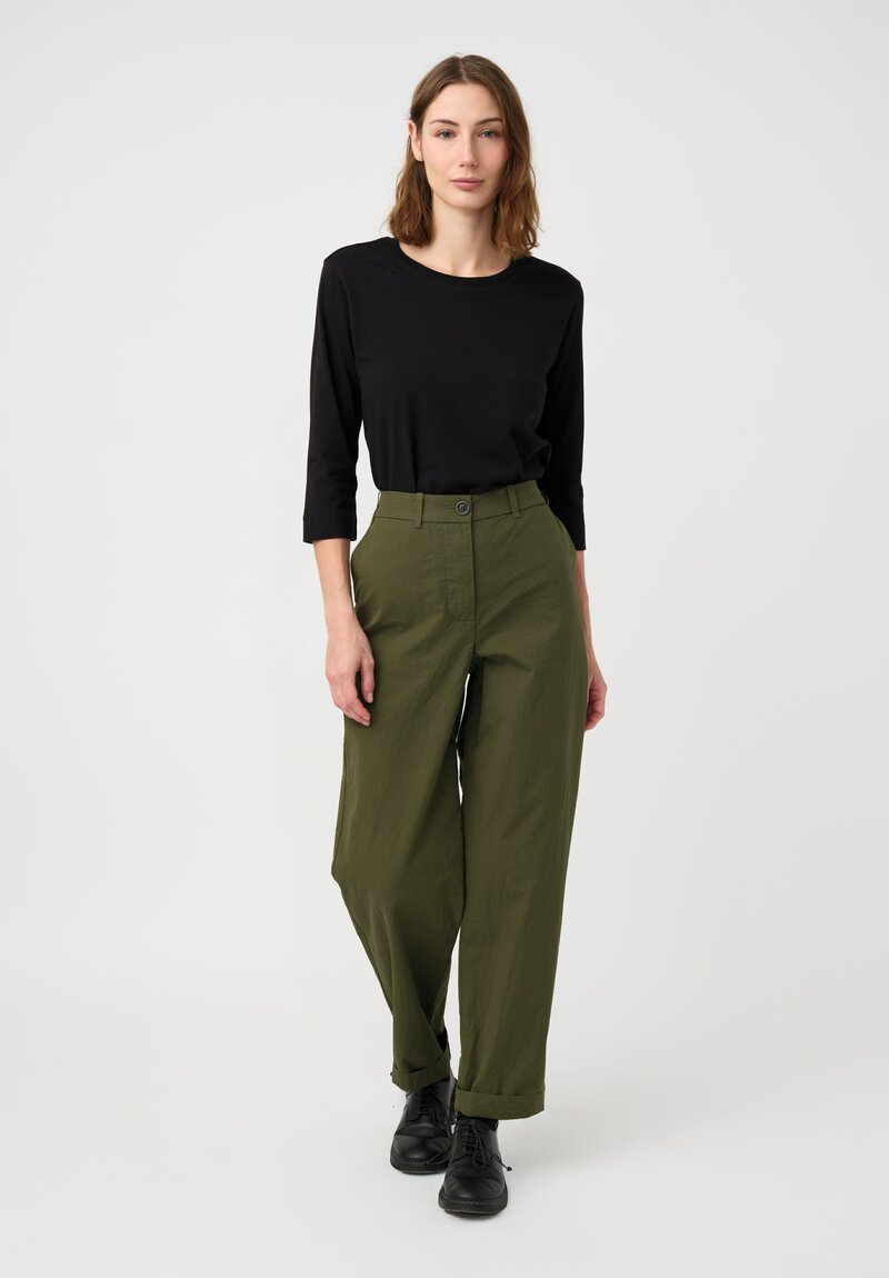 Casey Casey Cotton "Bee" Pants in Olive Green