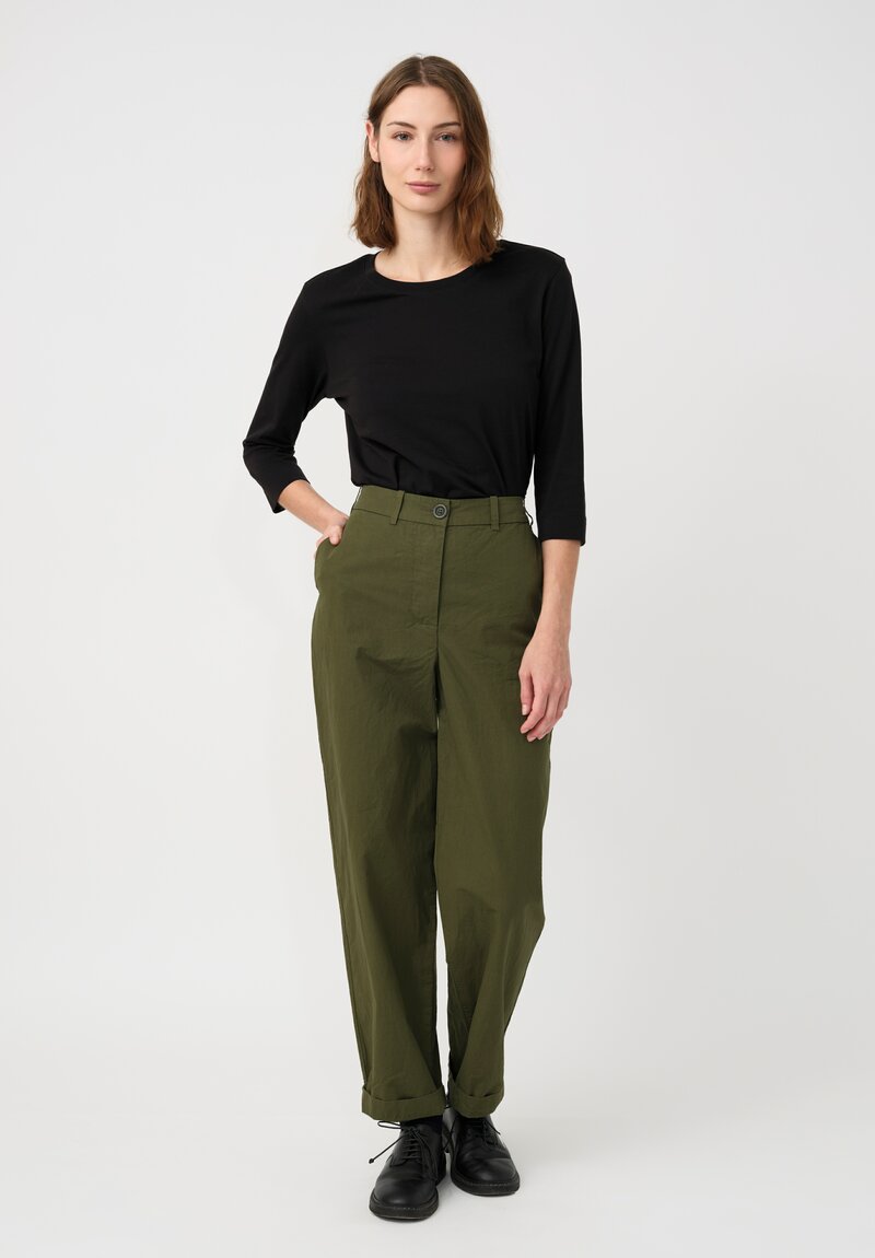 Casey Casey Cotton "Bee" Pants in Olive Green