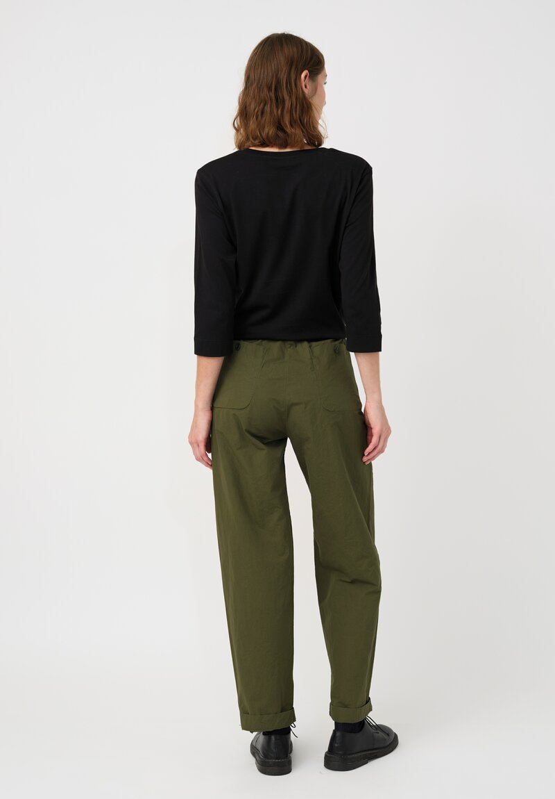 Casey Casey Cotton "Bee" Pants in Olive Green