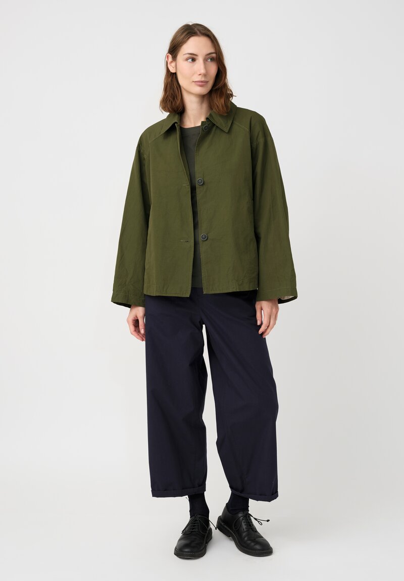 Casey Casey Cotton Drays Jacket in Olive Green