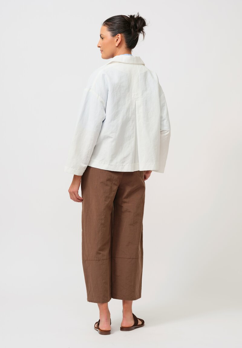 Asciari Cotton & Linen Dattilo Jacket in Raw White