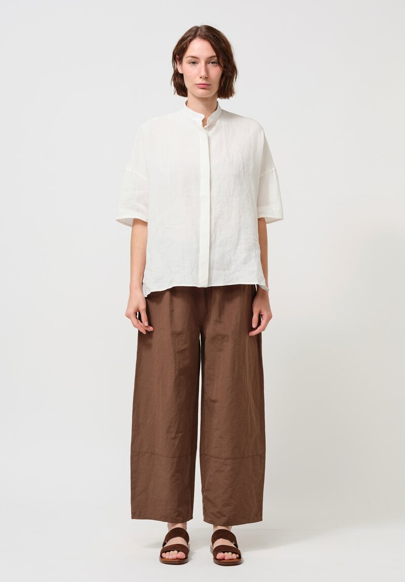 Asciari Linen Malfa Shirt in Raw White