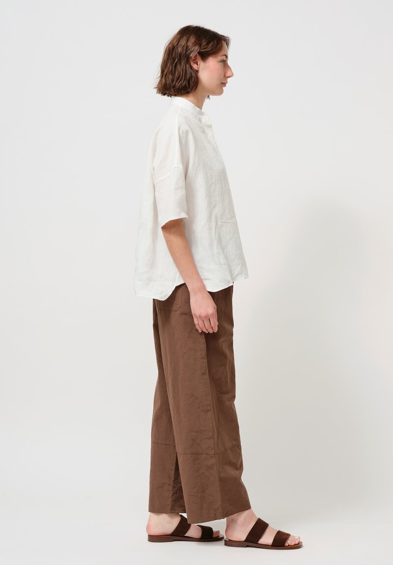 Asciari Linen Malfa Shirt in Raw White