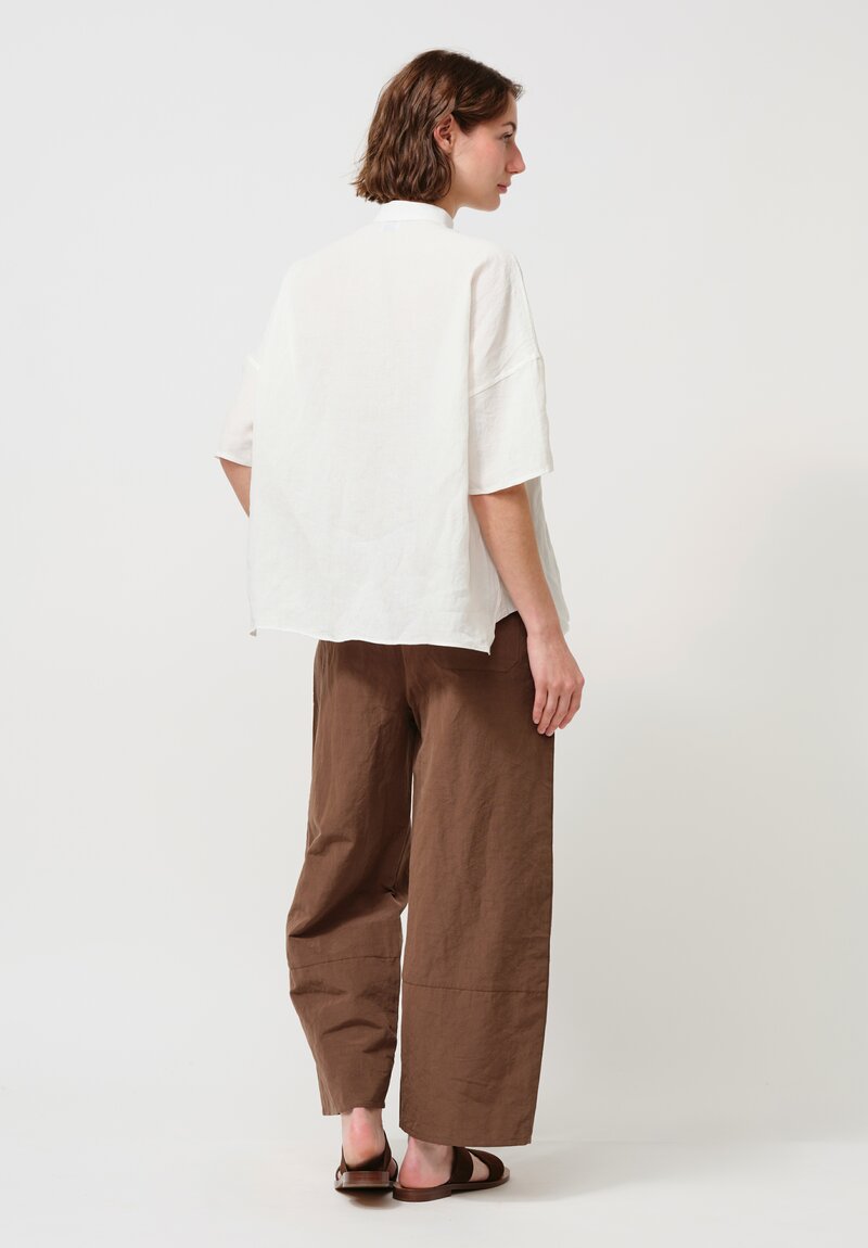 Asciari Linen Malfa Shirt in Raw White