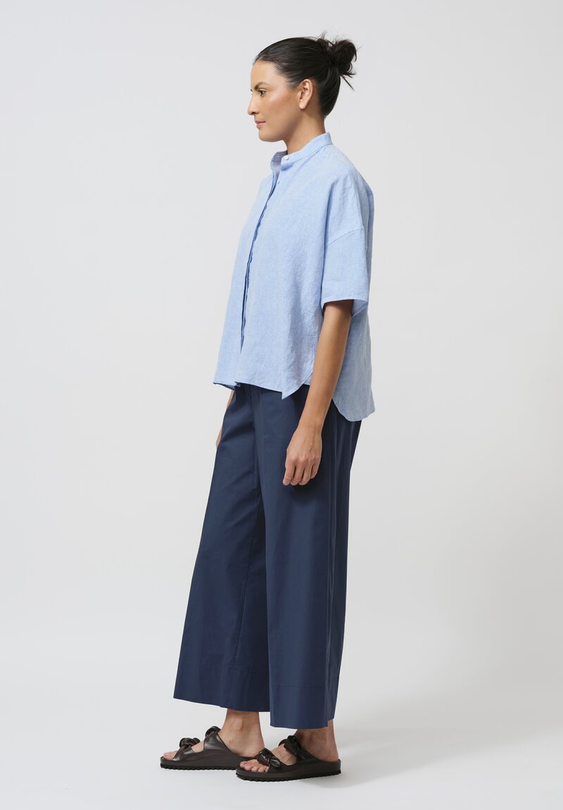Asciari Linen Malfa Shirt in Sky Blue