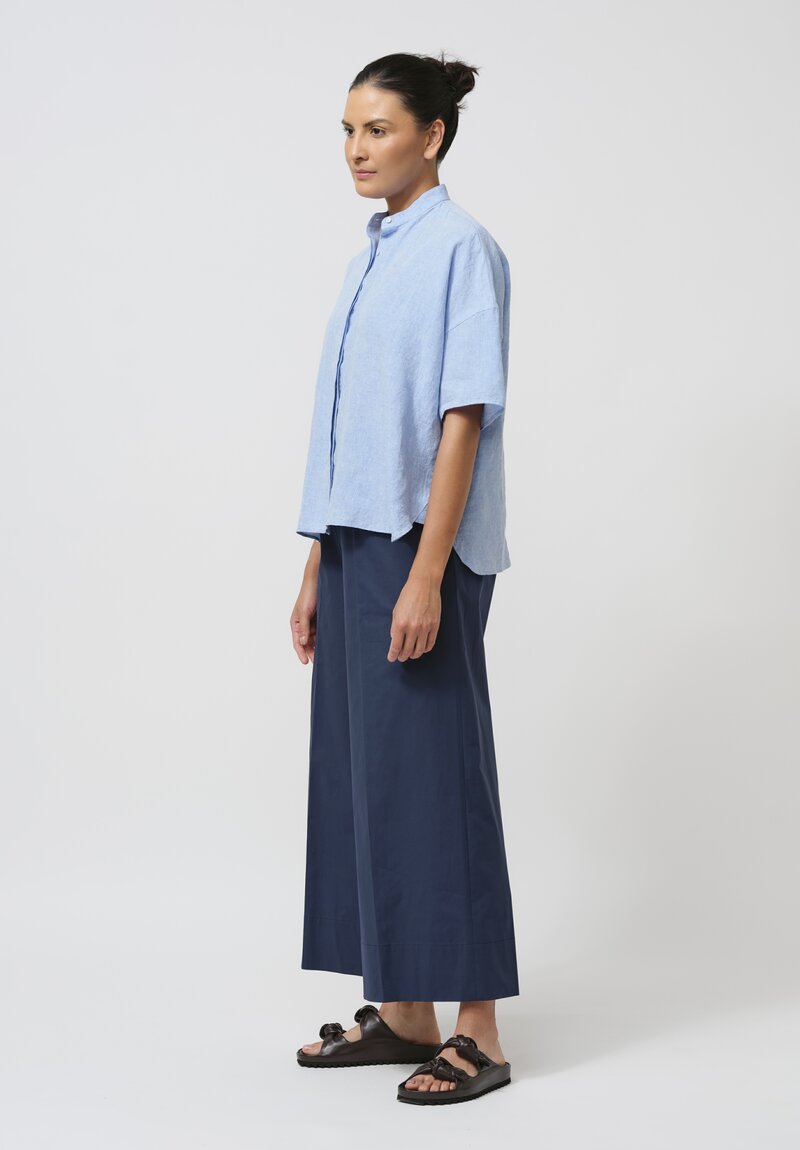 Asciari Linen Malfa Shirt in Sky Blue