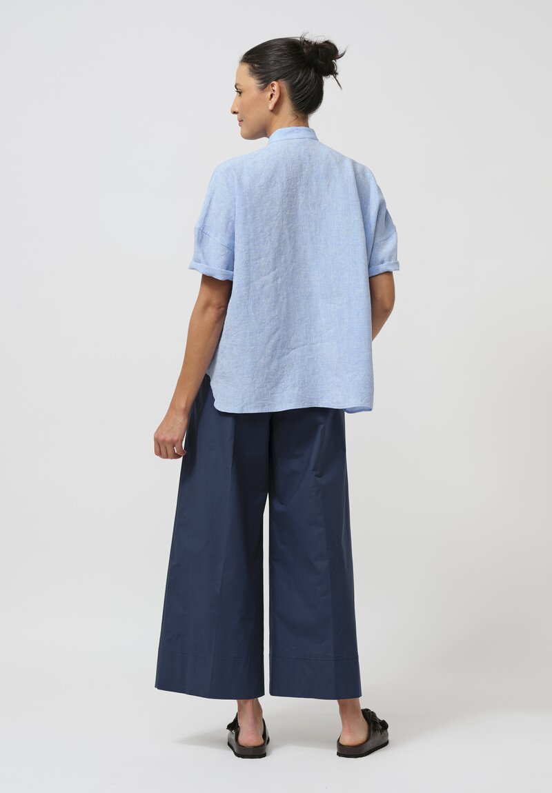 Asciari Linen Malfa Shirt in Sky Blue