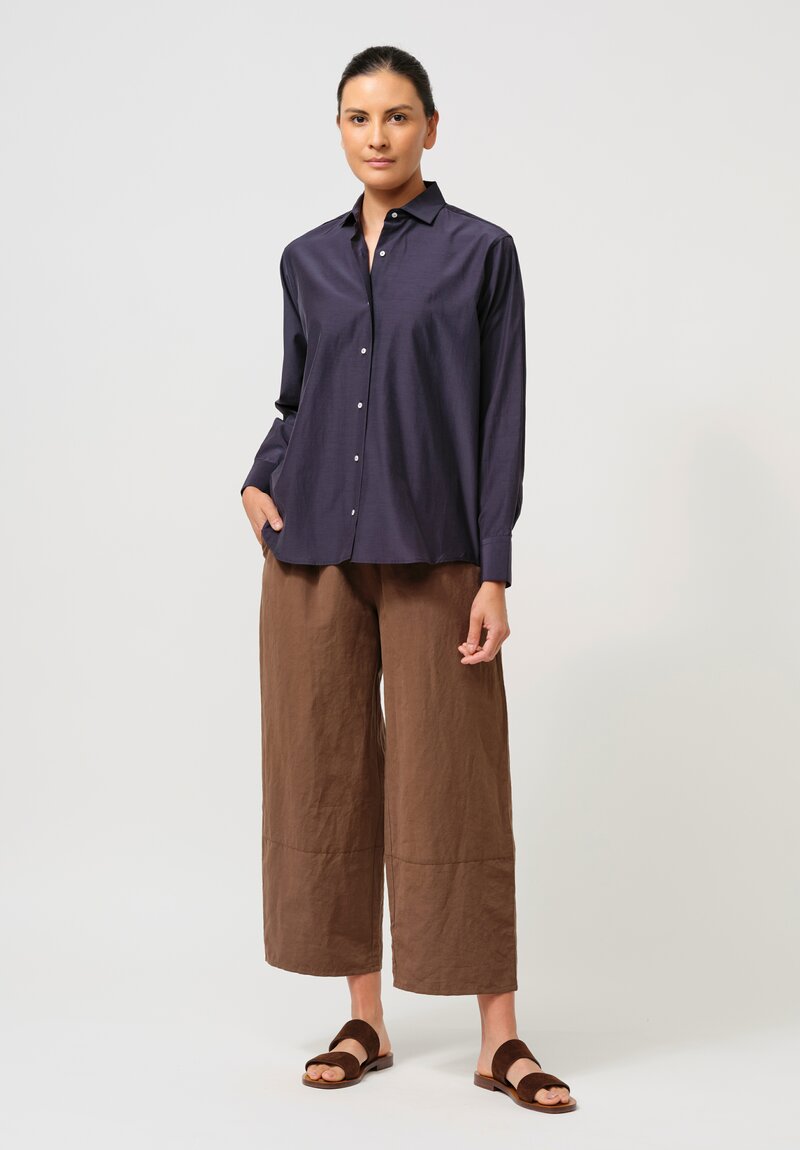 Asciari Luna Button-Down Shirt in Navy Blue