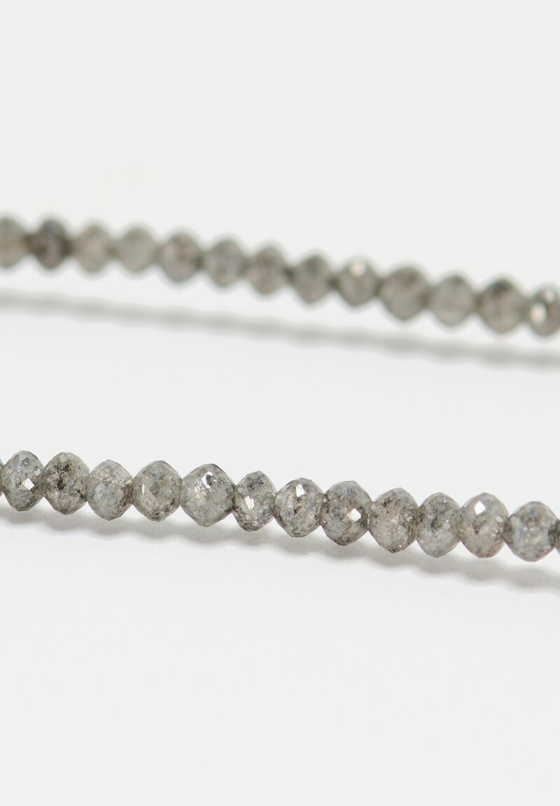 Greig Porter 18K Dotted Cylinders & Gray Diamond Necklace