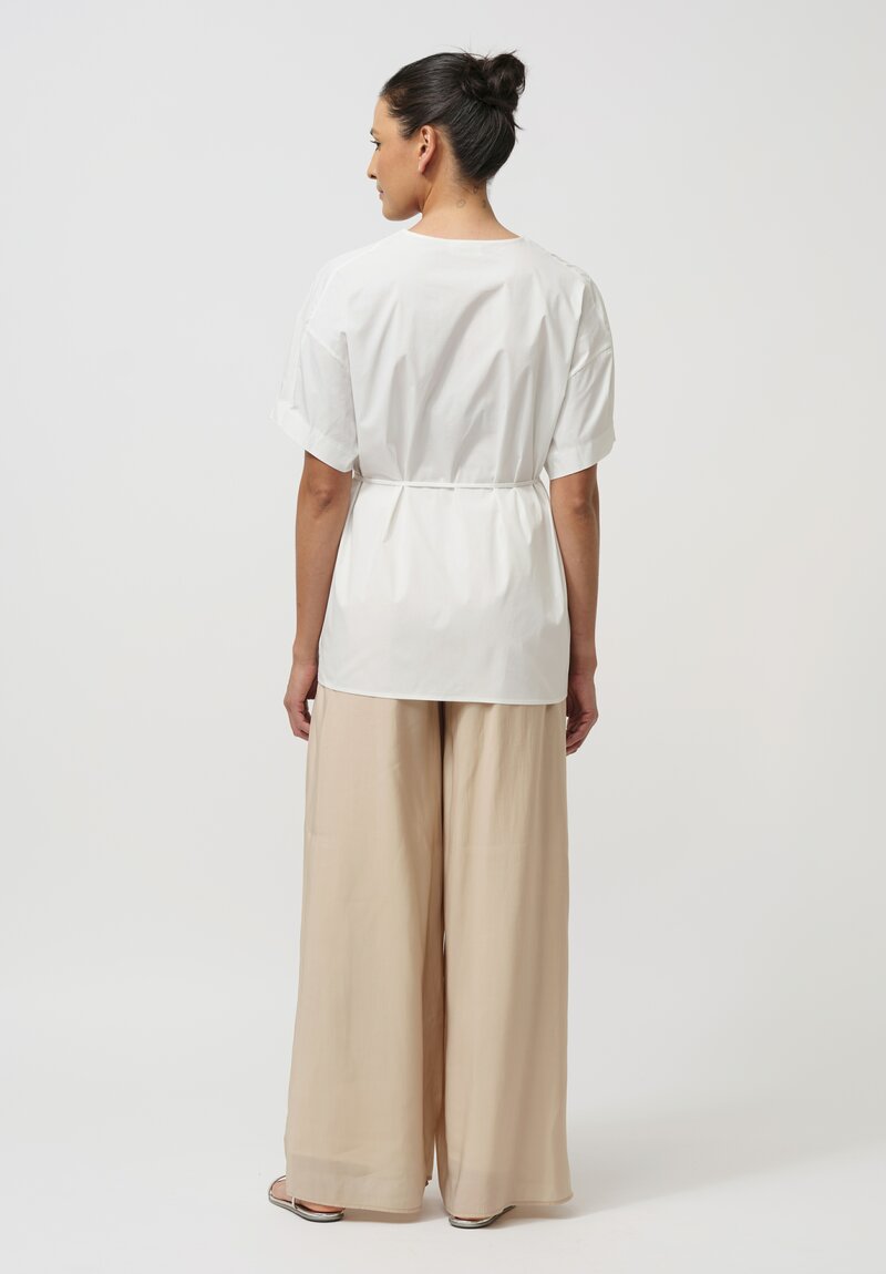 Ruohan Cotton Thera Short Sleeve Shirt in Raw White
