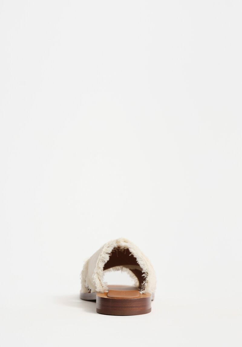 Amblẽme Tussah Jacquard & Calfskin Leather Madrague Crisscross Sandals