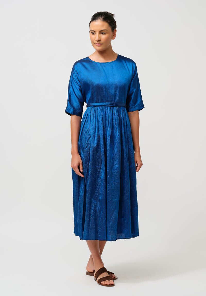 Christian Peau Silk Dress in Ocean Blue