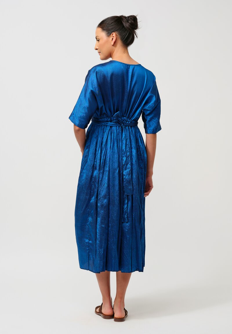 Christian Peau Silk Dress in Ocean Blue