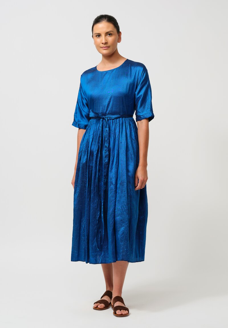 Christian Peau Silk Dress in Ocean Blue