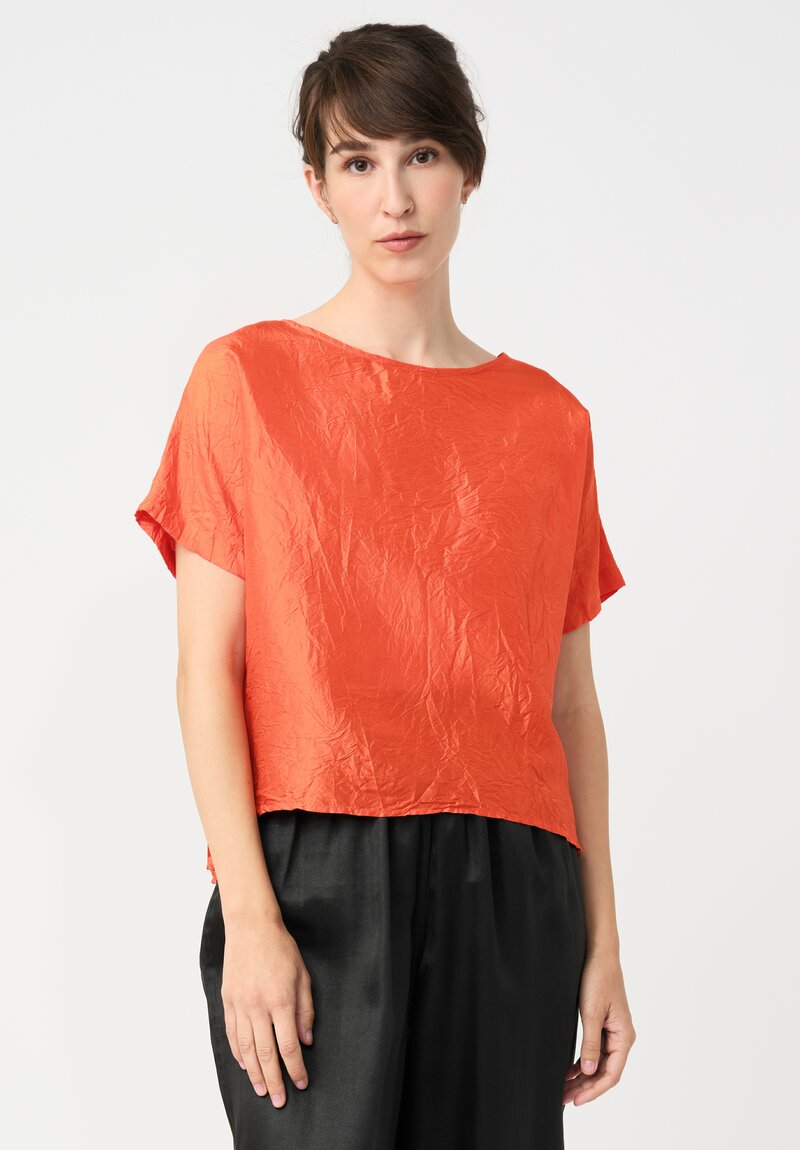 Christian Peau Silk Top in Orange