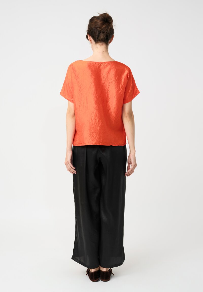Christian Peau Silk Top in Orange
