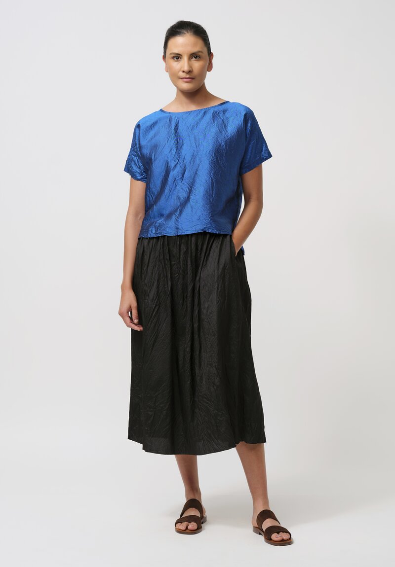 Christian Peau Silk Top in Ocean Blue