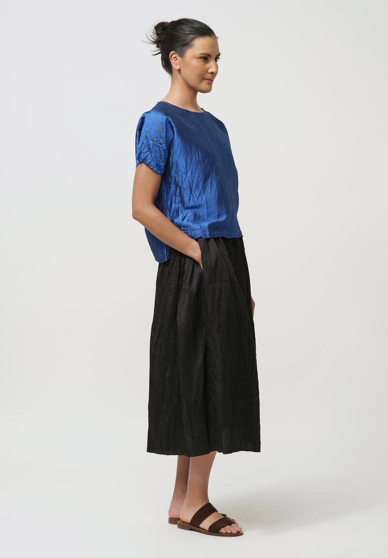 Christian Peau Silk Top in Ocean Blue