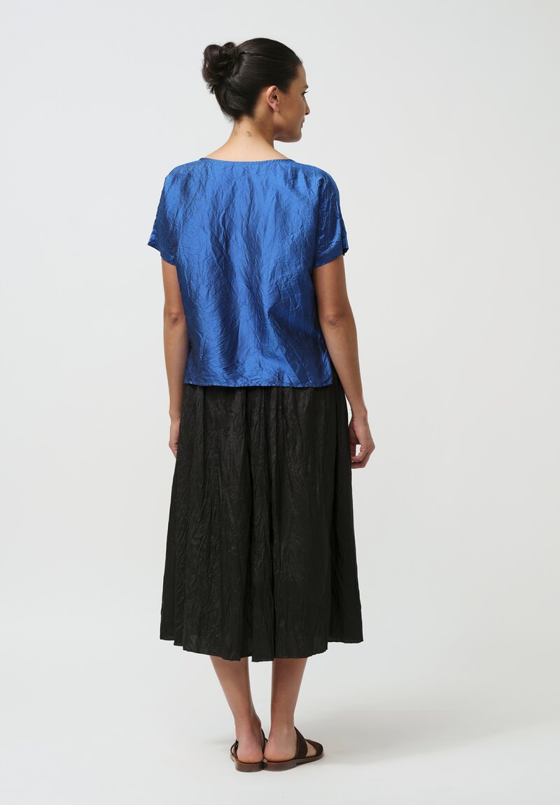 Christian Peau Silk Top in Ocean Blue