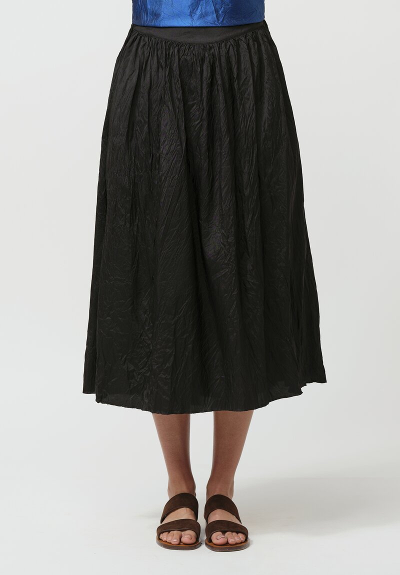 Christian Peau Silk Skirt in Black