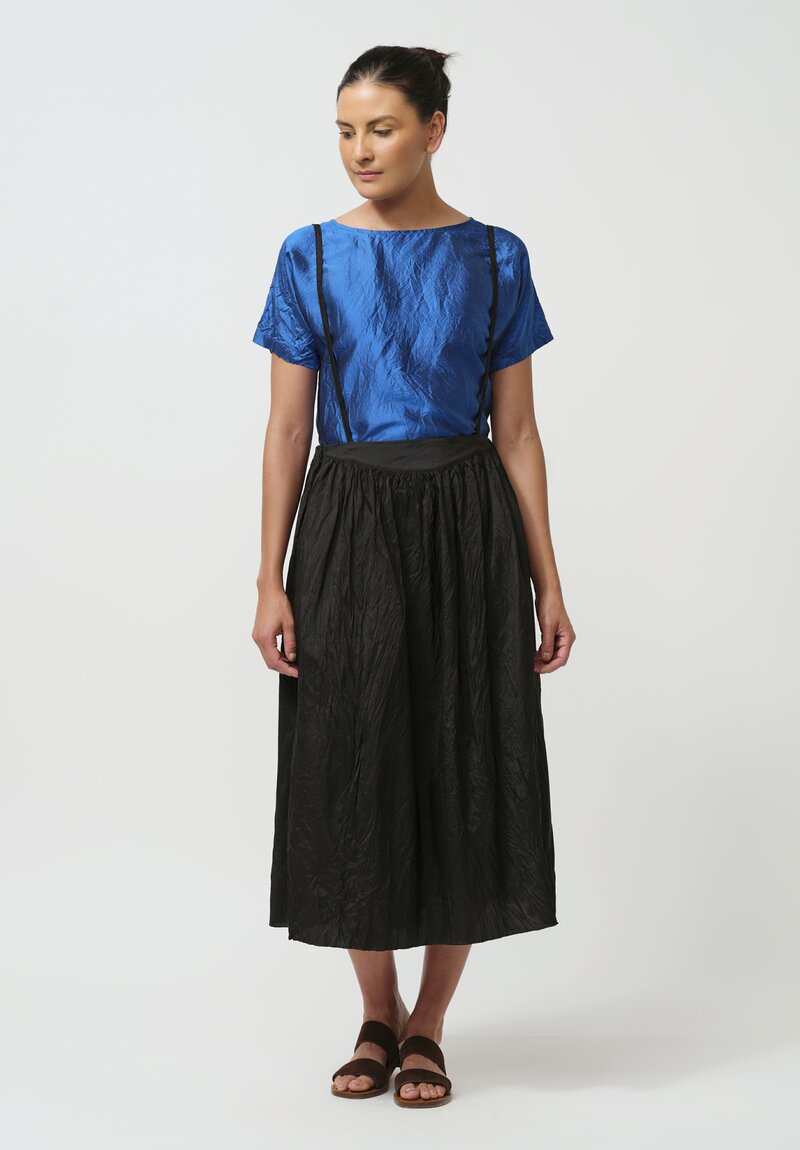 Christian Peau Silk Skirt in Black