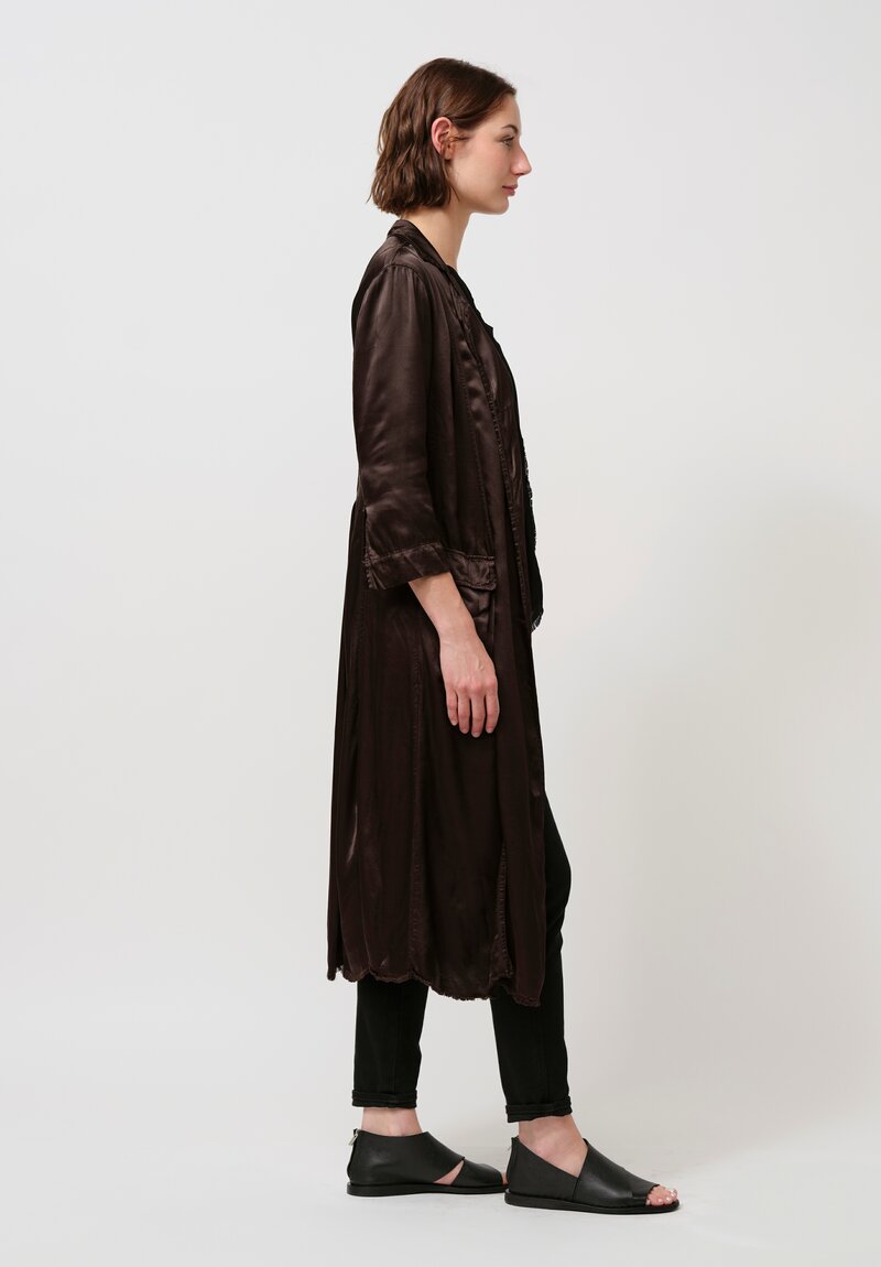Jaga Satin Rosie Cocktail Length Duster in Chocolate
