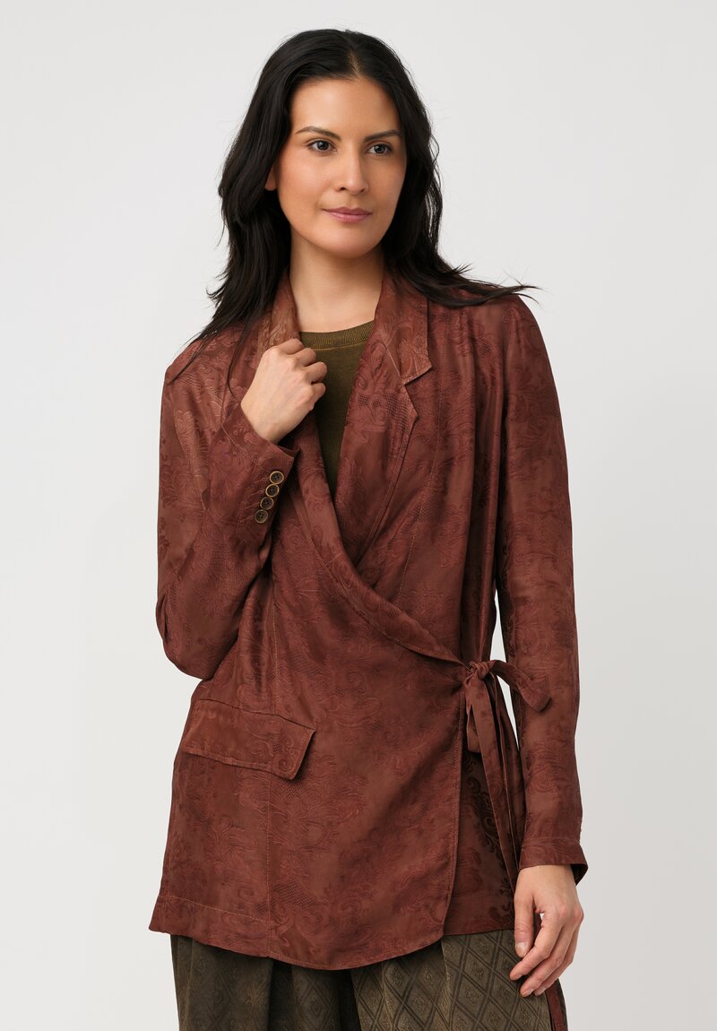 Uma Wang Jacquard Khloe Jacket in Antique Brick