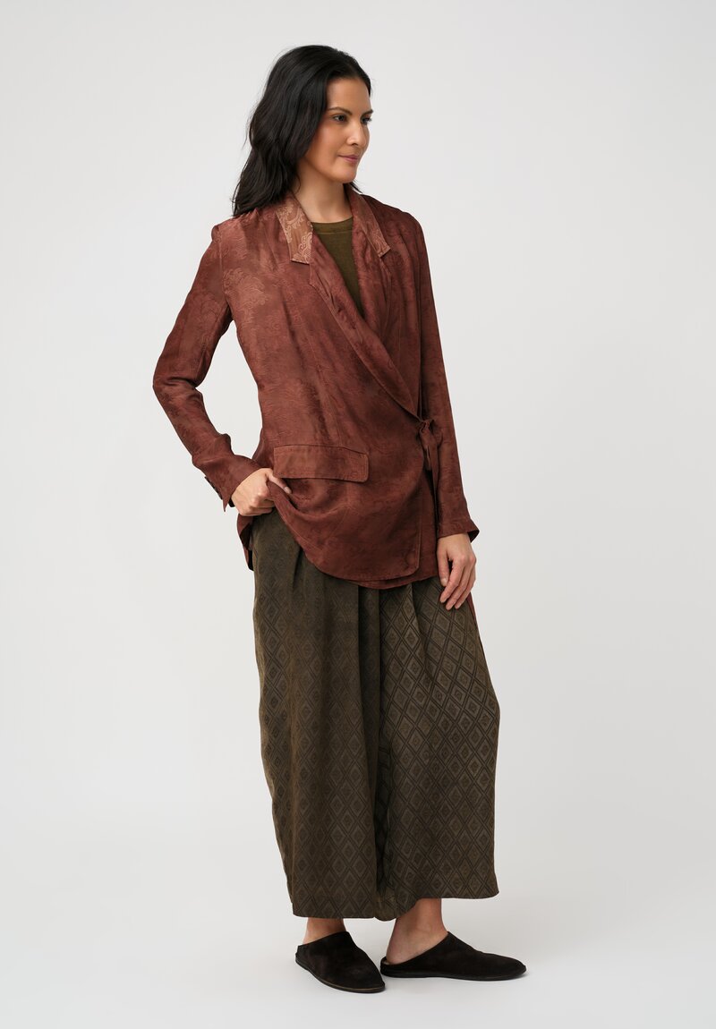 Uma Wang Jacquard Khloe Jacket in Antique Brick