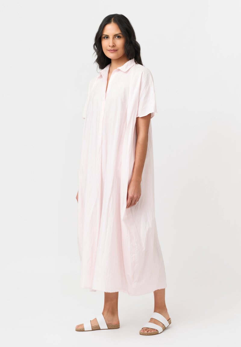 Daniela Gregis Washed Cotton Manichina Dress in Rosa Pink