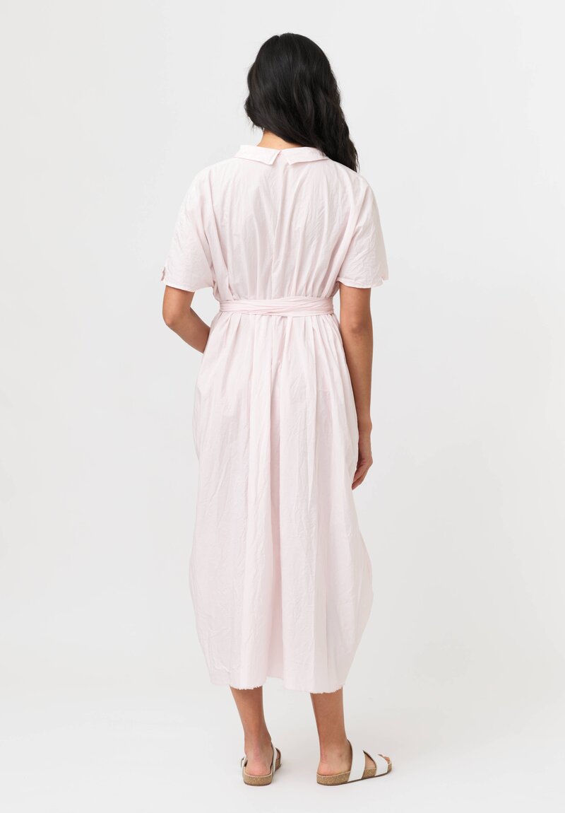 Daniela Gregis Washed Cotton Manichina Dress in Rosa Pink