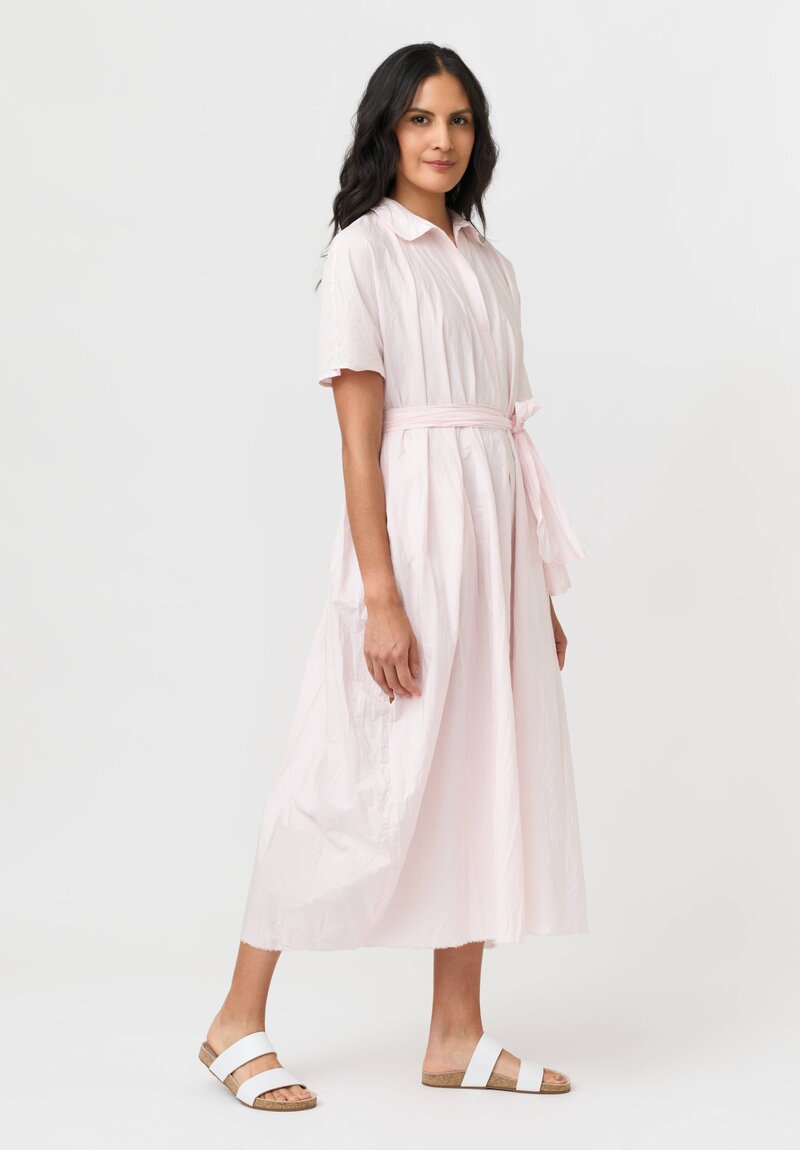 Daniela Gregis Washed Cotton Manichina Dress in Rosa Pink